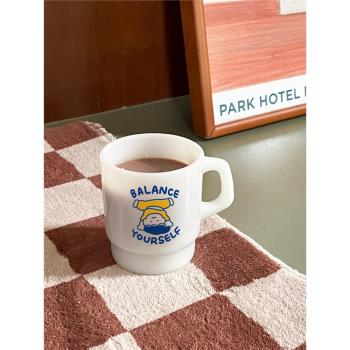 原創高階感咖啡杯小眾中古風杯咖啡杯馬克杯水杯子奶玻璃杯男女生