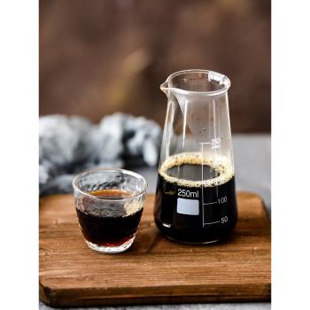 咖啡館精品手沖咖啡分享壺套裝飲品分享杯錐形刻度咖啡杯
