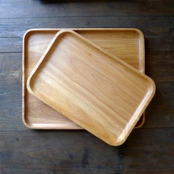新品家居日式橡膠木實木環保托盤特色餐廳餐具咖啡盤茶盤端菜盤