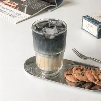冰咖啡杯 冰拿鐵杯 ins網紅咖啡館 高顏值玻璃杯 冰美式 檸檬水杯