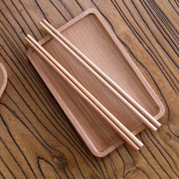 一森中式櫸木筷子家用實木無漆無蠟簡約木質筷子木制原木24cm木筷