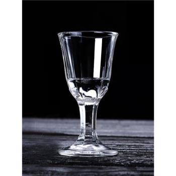 水晶玻璃小酒杯飯店專用商用白酒杯白灑酒懷高腳精緻酒盅迷你杯子