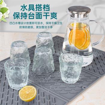 矽膠可折疊瀝水墊加厚隔熱墊防滑墊廚房臺面墊餐桌防燙墊耐熱鍋墊