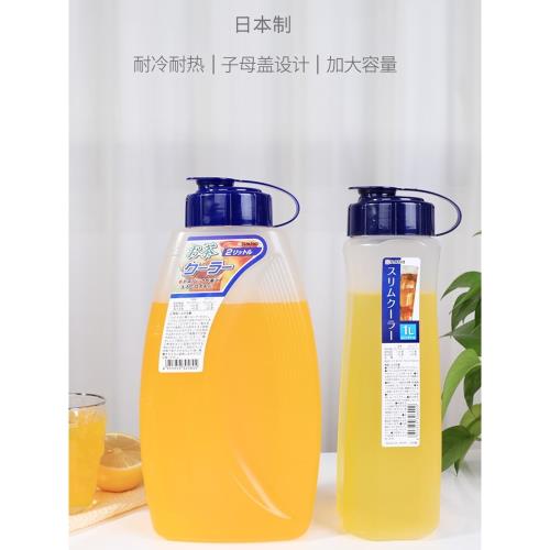 日本進口耐熱冷水壺涼水晾開水壺冰箱冷藏冷泡果汁飲料保鮮杯扎壺