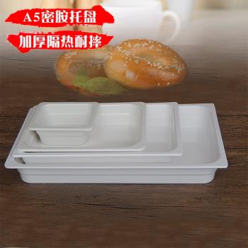 A5密胺仿瓷塑料托盤面包壽司蛋糕自助餐展示托盤子歐式白色長方形