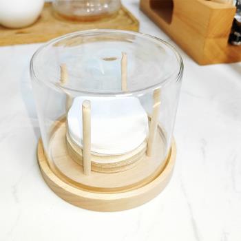 意式咖啡機手柄粉碗濾紙收納盒圓形分水網摩卡壺過濾紙收納58mm
