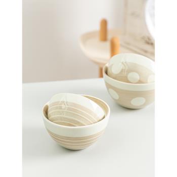 日本原裝進口家用陶瓷碗日式釉下彩餐具湯碗面碗飯碗簡約蒸飯碗盤