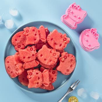 helloKitty西瓜模具餅干磨具水果壓花器造型卡通按壓式烘焙工具