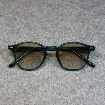 新款復古圓框太陽眼鏡TR90鏡框時尚潮防紫外線墨鏡男女通用