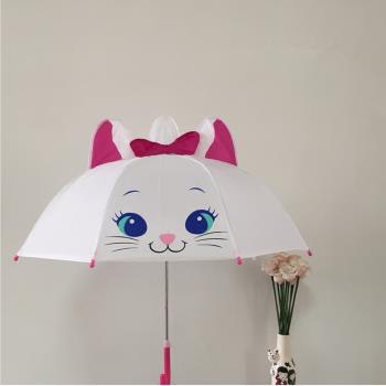 日系卡通貓咪小型長柄傘兒童雨傘 女孩 小學生雨傘 女寶寶公主傘