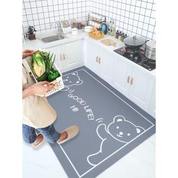 廚房地墊防滑防油耐臟pvc防水可擦免洗地毯腳墊簡約整鋪家用墊子
