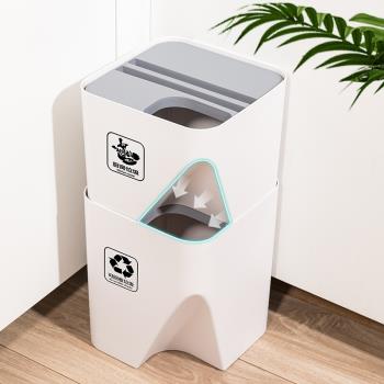 米木推薦の可以疊加分類垃圾桶 創意省空間設計 也可以作為收納箱