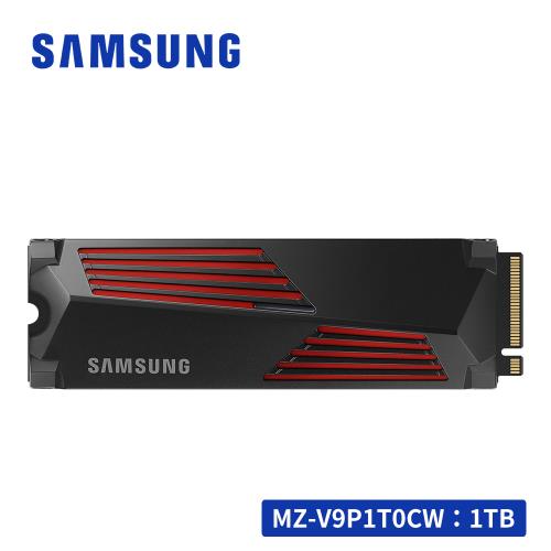 SAMSUNG 990 PRO PCIe 4.0 NVMe M.2 固態硬碟 1TB (含散熱片) MZ-V9P1T0CW