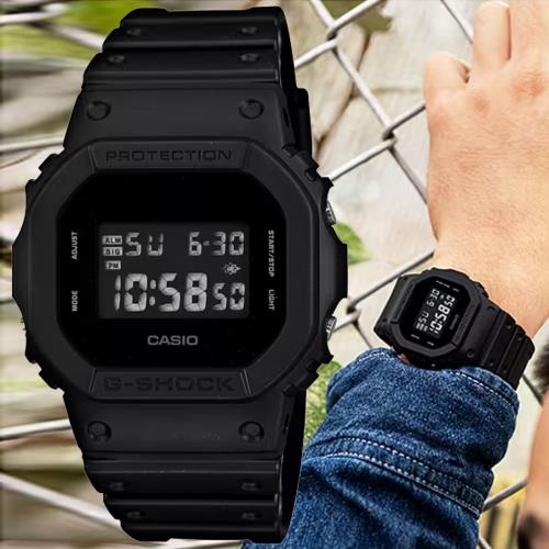 CASIO G-SHOCK 純色時尚電子腕錶DW-5600BB-1|會員獨享好康折扣活動