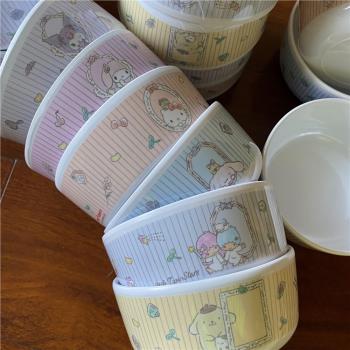 三麗鷗家族小碗sanrio characters仿瓷密胺兒童零食碗 耐摔寵物碗