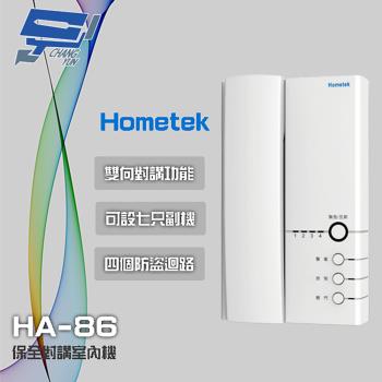 [昌運科技] Hometek HA-86 保全對講室內機 雙向對講 可設七只副機 四個防盜迴路