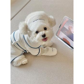 INS風韓國酒店風寵物浴巾浴袍拍照道具睡袍睡衣狗狗寵物比熊泰迪