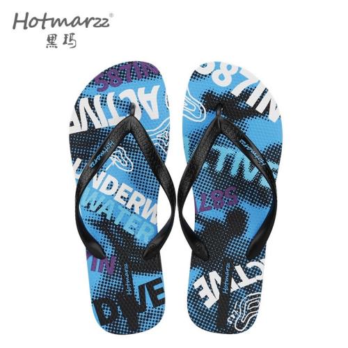 hotmarzz/黑瑪人字拖男潮流海邊沙灘夾腳拖鞋男士防滑涼拖鞋 新款