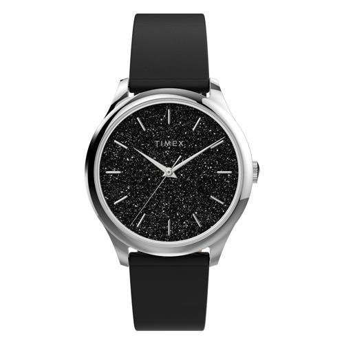 【TIMEX】天美時 風格系列 閃耀手錶 (黑x銀TXTW2V01100)