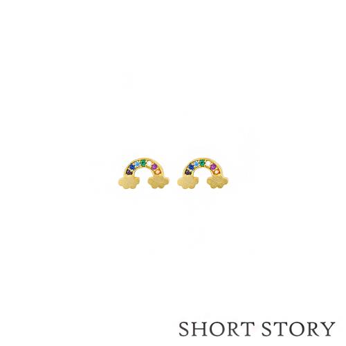 澳洲 Short Story 繽紛彩紅鍍14K金耳環