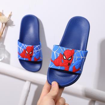 蜘蛛俠夏季卡通男孩寶寶兒童拖鞋
