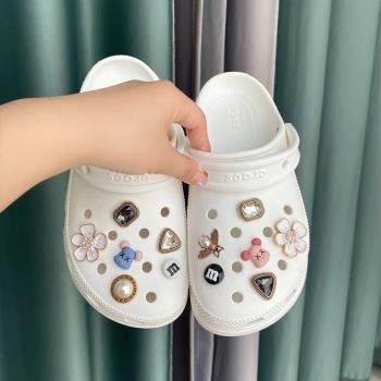 diy crocs裝飾扣鉆石珍珠洞洞鞋