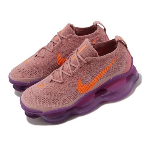 Nike 休閒鞋 Wmns Air Max Scorpion FK 女鞋 紅 紫 氣墊 針織鞋面 襪套式 DJ4702-601