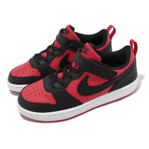 Nike 童鞋 Court Borough Low Recraft PS 中童 黑 紅 小朋友 休閒鞋 DV5457-600