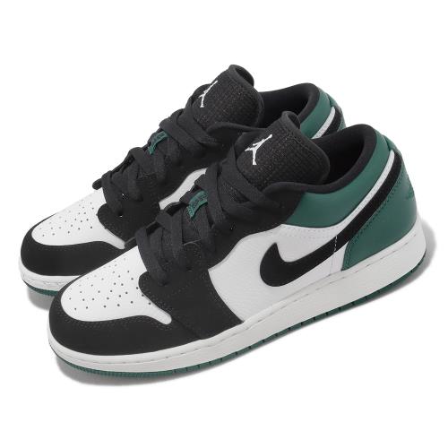 Nike 休閒鞋 Air Jordan 1 Low GS 大童鞋 女鞋 黑 神秘綠 AJ1 一代 喬丹 553560-113