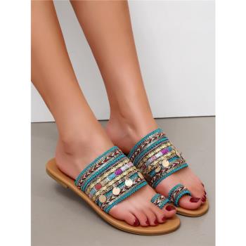 women flat sandals big size 43 roman summer slipper大碼拖鞋