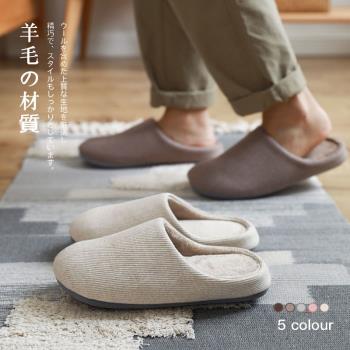 日式地板無印冬季棉拖鞋男士冬天情侶家居家用室內無聲靜音暖鞋女