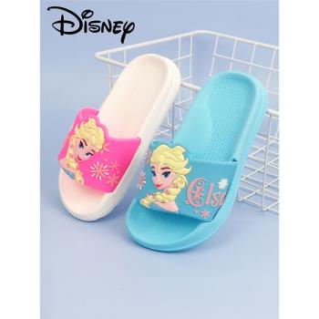 迪士尼夏季愛莎公主兒童涼拖鞋