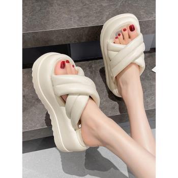 厚底夏季韓版時尚顯瘦高級感拖鞋