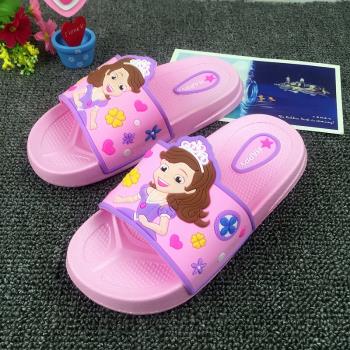 兒童夏季小女孩室內防滑公主拖鞋