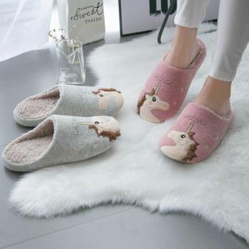 冬季日式保暖家居家用親子棉拖鞋防滑靜音室內木地板一家三口棉拖