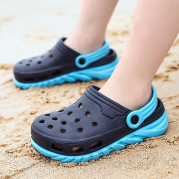 夏季新款軟底防滑透氣兒童洞洞鞋