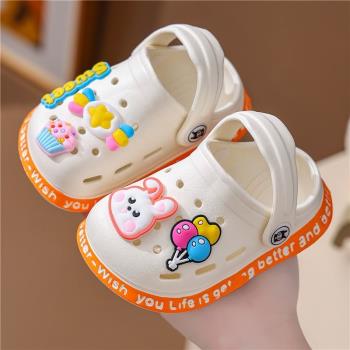 兒童拖鞋夏季男童1-3歲2防滑嬰幼兒小孩洗澡寶寶涼拖鞋女童洞洞鞋
