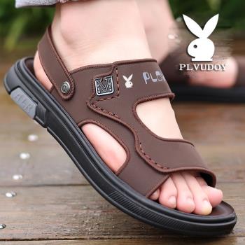 頭層牛皮夏季休閑戶外透氣涼鞋
