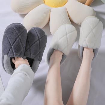 冬季棉拖鞋女居家用孕婦產后包跟保暖加厚毛絨室內月子鞋地板防滑