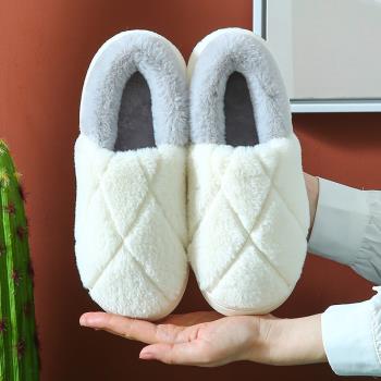 月子棉拖鞋包跟女秋冬居家用室內軟底防滑毛毛加絨保暖產后孕產婦