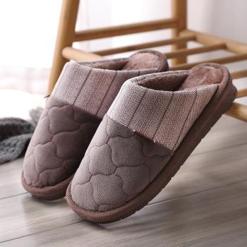 厚底冬季保暖居家實用老人棉拖鞋
