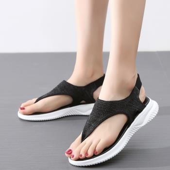 big size Summer sandals women flat shoes 44 45 大碼女涼拖鞋