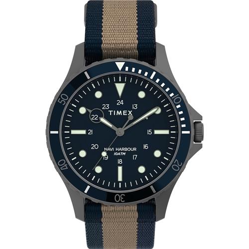 【TIMEX】天美時 風格系列 經典手錶  (藍x棕褐x黑 TXTW2U90100)