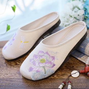 夏季新款刺繡民族風老北京布鞋