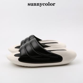 SUNNY COLOR夏季防滑時尚涼拖鞋