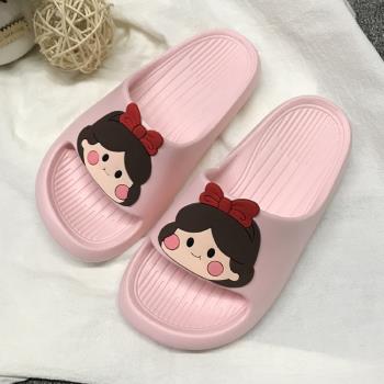 可愛少女孩塑料居家用兒童涼拖鞋