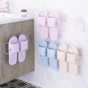 浴室拖鞋架衛生間掛架瀝水架免打孔懸掛式廁所置物架子簡易特價