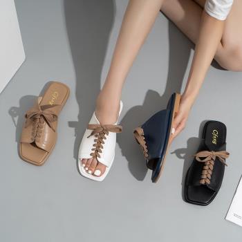 2021歐美風小香風平底涼拖鞋女Flat Sandals Slippers For Ladies