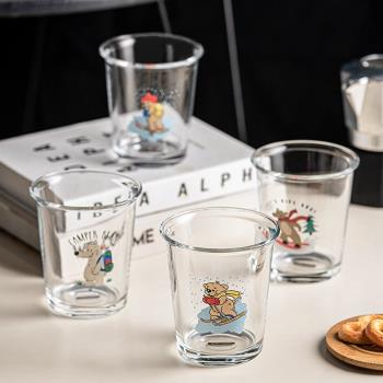 西比爾卡通玻璃杯家用高顏值咖啡杯水杯牛奶杯ins風果汁飲料杯子