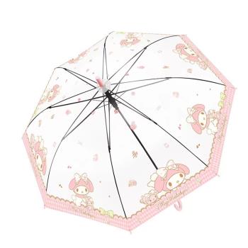 三麗鷗日系可愛帕恰狗透明雨傘長柄自動傘卡通高顏值網紅美樂蒂